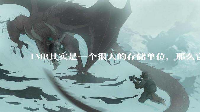 1MB其实是一个很大的存储单位，那么它的存储容量究竟有多大？