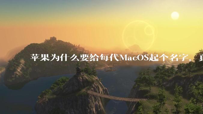 苹果为什么要给每代MacOS起个名字，真以为人们记得住分得清吗？
