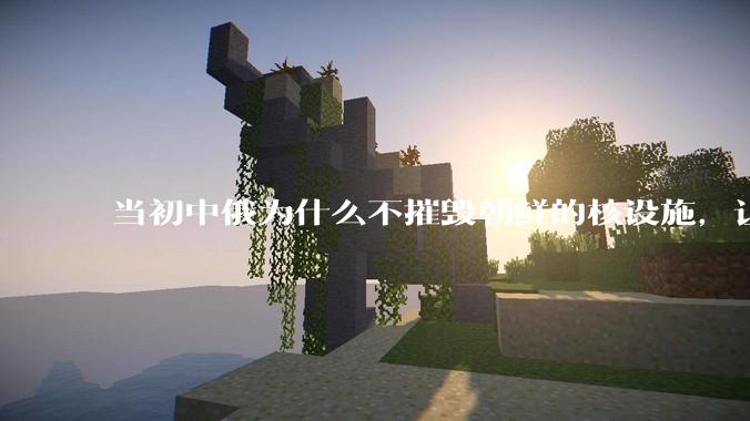 当初中俄为什么不摧毁朝鲜的核设施，让朝鲜拥有了自己的核武器？