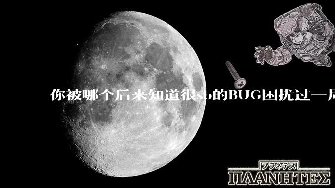 你被哪个后来知道很sb的BUG困扰过一周以上吗？